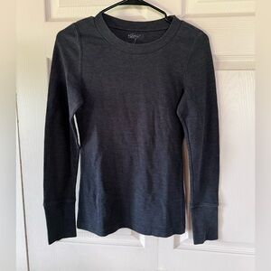 Miley Cyrus & Max Azria Black Ribbed Long Sleeve Top